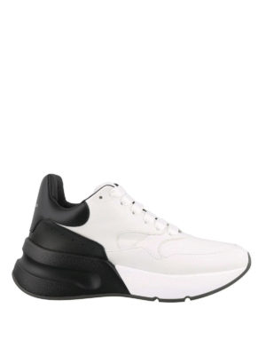 ALEXANDER MCQUEEN: sneakers - Sneaker Runner Oversize nere e bianche