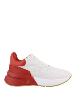ALEXANDER MCQUEEN: sneakers - Sneaker Runner Oversize bianche e rosse