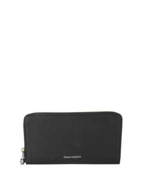 ALEXANDER MCQUEEN: portafogli - Portafoglio continental in pelle con logo