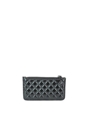 ALEXANDER MCQUEEN: portafogli - Portacarte con zip e pannello in vernice