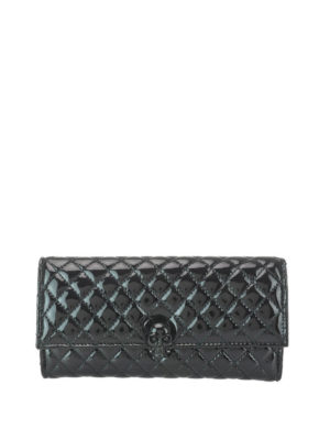ALEXANDER MCQUEEN: wallets & purses - Quilted patent skull wallet