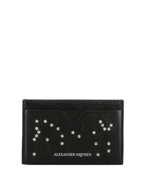 ALEXANDER MCQUEEN: portafogli - Portacarte in pelle con borchie