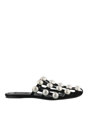 Alexander Wang: Loafers & Slippers - Amelia studded cage slippers