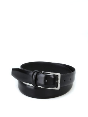 Anderson's: cinture - Cintura con fibbia in pelle nera lucida