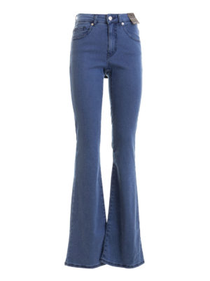 Angelo Marani: flared jeans - Denim high rise flared jeans