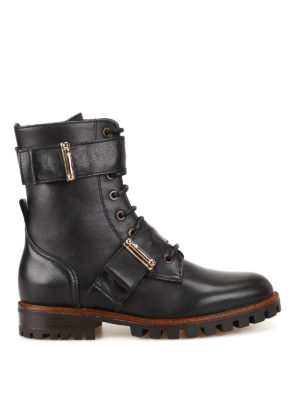 ANNA BAIGUERA: tronchetti - Biker Annabk in pelle