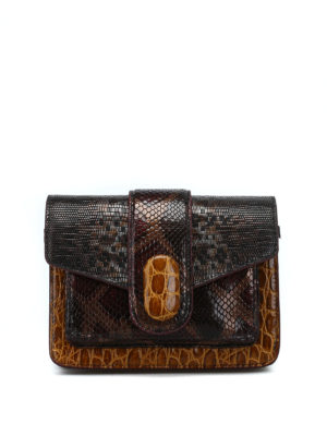 ANTONIO MARRAS: marsupi - Marsupio in pelle stampa rettile e cocco