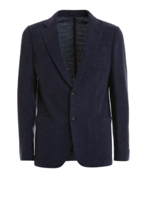 ARMANI COLLEZIONI: blazers - Patterned cotton and wool blazer