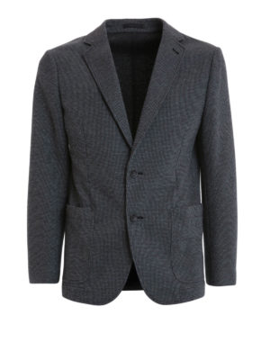 ARMANI COLLEZIONI: blazers - Patterned cotton blend blazer