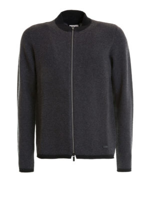 ARMANI COLLEZIONI: cardigan - Cardigan in cachemire con zip