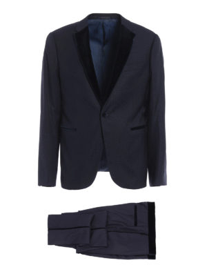 ARMANI COLLEZIONI: completi da sera - Smoking in lana con revers a dente