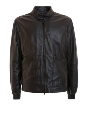 Armani Collezioni: leather jacket - Soft leather casual jacket