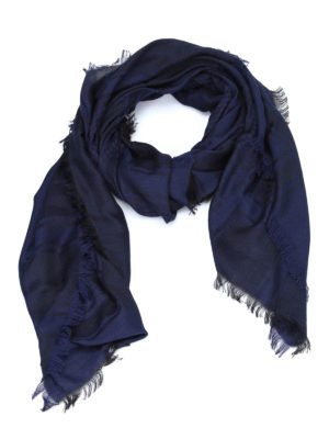 Armani Collezioni: scarves - Houndstooth logo jacquard foulard