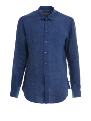 ARMANI COLLEZIONI: camicie - Camicia classica in lino mélange