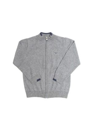 Armani Jr: Turtlenecks & Polo necks - Cotton and wool cardigan