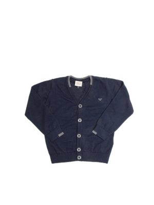 Armani Jr: Turtlenecks & Polo necks - Cotton and wool cardigan