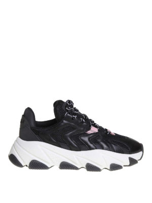 ASH: trainers - Extreme black leather and fabric sneakers