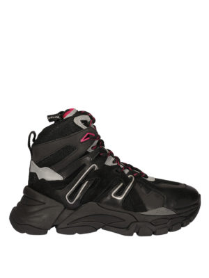 ASH: trainers - Fiction black high top sneakers