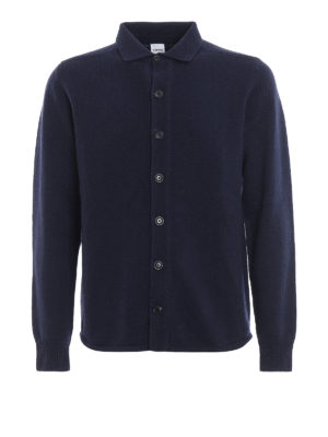 ASPESI: cardigans - Wool blend shirt style cardigan