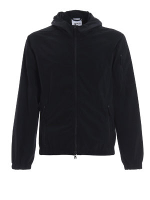 ASPESI: giacche casual - Giacca a vento con cappuccio in nylon blu