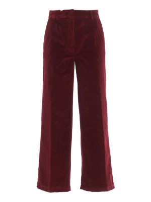 ASPESI: casual trousers - Corduroy wide leg trousers
