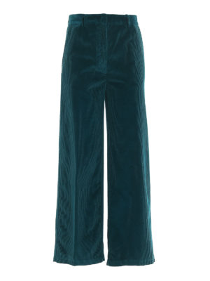 ASPESI: casual trousers - Jade corduroy wide leg trousers