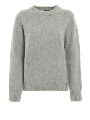 ASPESI: Suéteres con cuello pico - Suéter Cuello Redondo - Gris Claro