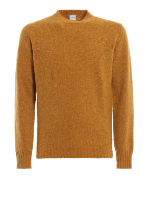 ASPESI: maglia collo rotondo - Maglione giallo in lana mélange