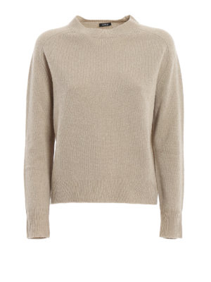 ASPESI: Suéteres con cuello pico - Suéter Cuello Redondo - Beis
