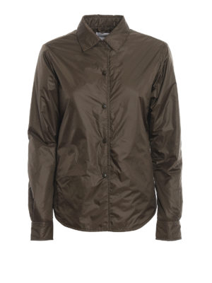 ASPESI: padded jackets - Glue army green padded jacket