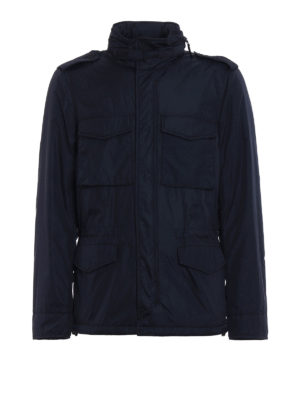 ASPESI: padded jackets - Minifield Wool Vento blue jacket
