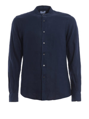 ASPESI: camicie - Camicia estiva Bruce in lino blu