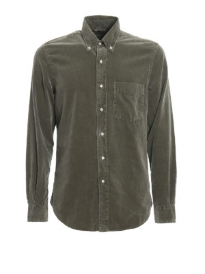 ASPESI: shirts - Button down corduroy shirt