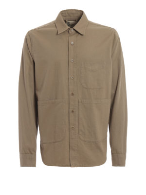 ASPESI: camicie - Camicia in cotone con tre tasche applicate