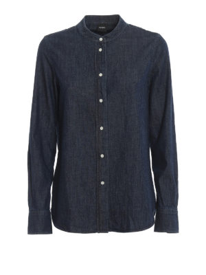 ASPESI: shirts - Mandarin collar denim shirt
