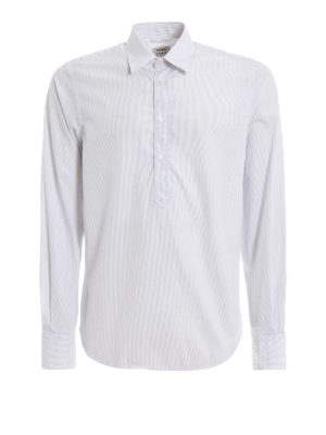 ASPESI: camicie - Camicia chiusa in popeline a righe