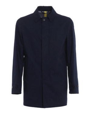 Aspesi: short coats - Alfie Summer blue raincoat