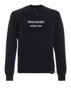 ASPESI: Felpe e maglie - Felpa in doppio jersey blu con stampa