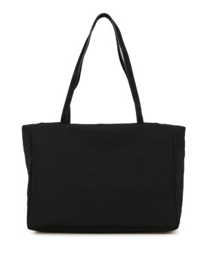 ASPESI: shopper - Shopper nera in tecno tessuto opaco
