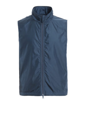 ASPESI: waistcoats & gilets - Vernes slightly padded sleeveless blue jacket