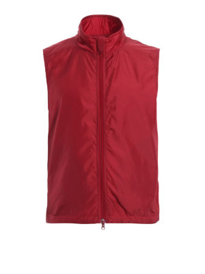ASPESI: gilet - Gilet Vernes rosso leggermente imbottito