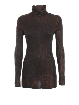 AVANT-TOI: maglia collo rotondo - Maglia a collo alto in cashmere color bronzo