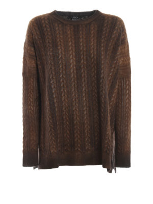 AVANT-TOI: maglia collo rotondo - Maglione over a trecce in lana merino