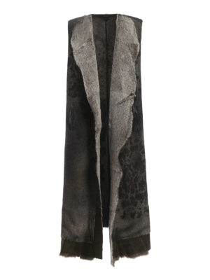 AVANT-TOI: Pellicce e montoni - Cappotto smanicato con interno in pelliccia