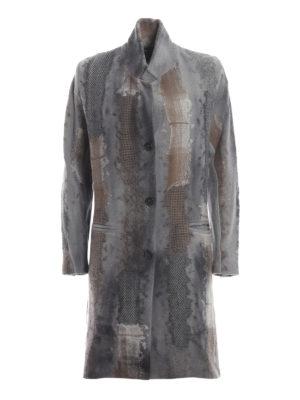 AVANT-TOI: cappotti al ginocchio - Cappotto in misto lana con strisce in tessuto