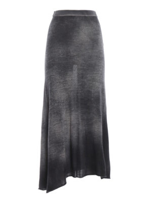 AVANT-TOI: Gonne Lunghe - Gonna asimmetrica sfumata in misto cashmere