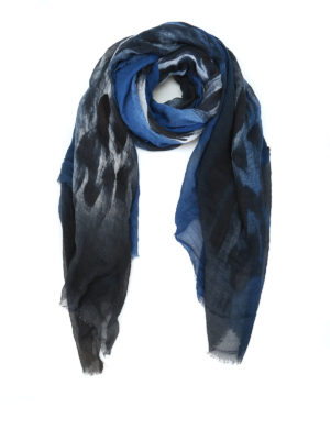 AVANT-TOI: Stole & Scialli - Stola in misto cashmere blu e nero