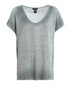 AVANT-TOI: t-shirts - Melange linen jersey T-shirt