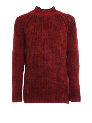 AVANT-TOI: maglia a collo alto e polo - Lupetto a costa inglese in alpaca corallo