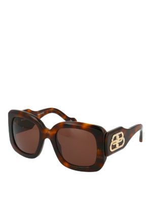 BALENCIAGA: sunglasses - Paris D-Frame havana sunglasses